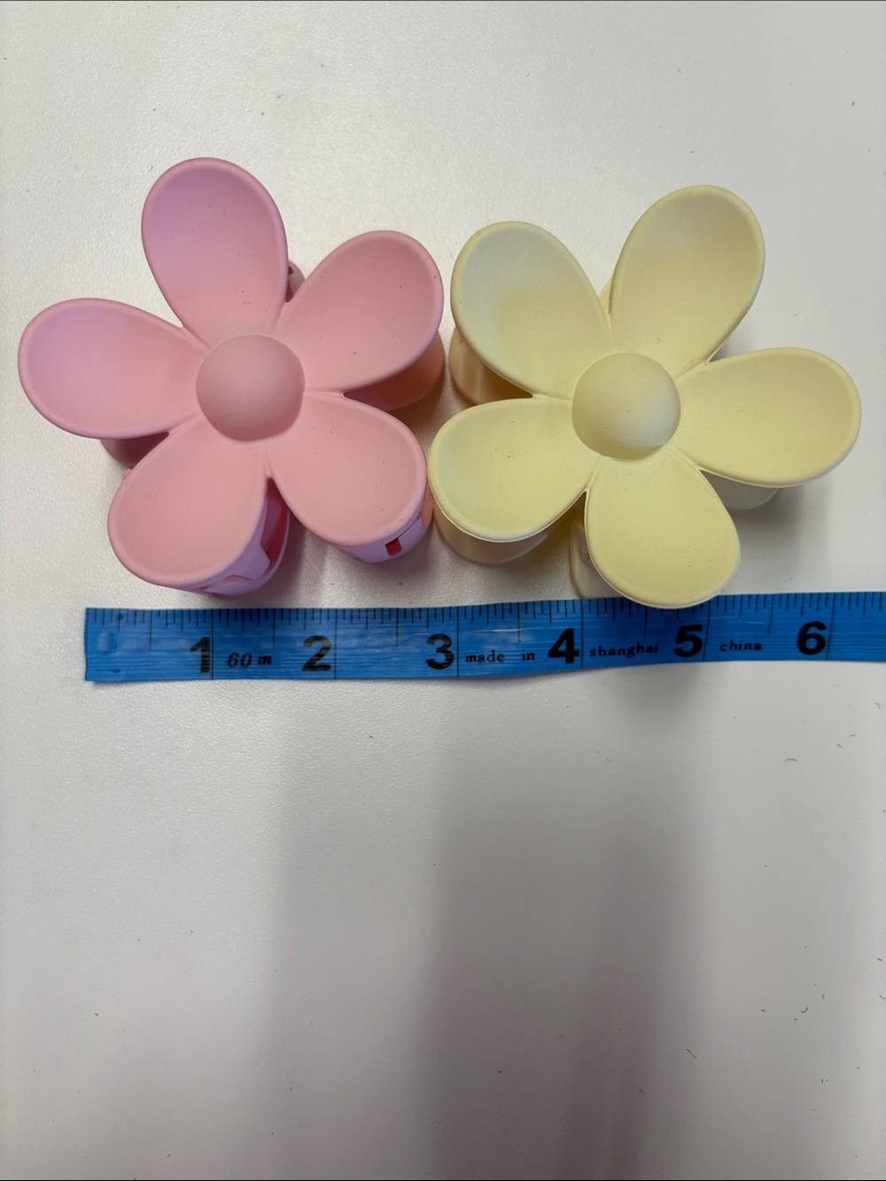 Pink and Yellow Flower Hair Clips - Feminine Floral Accessories